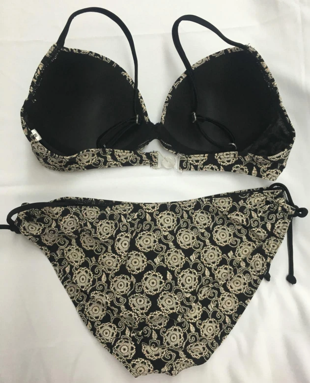 Vintage Floral Push‑Up Side Tie Bikini factory